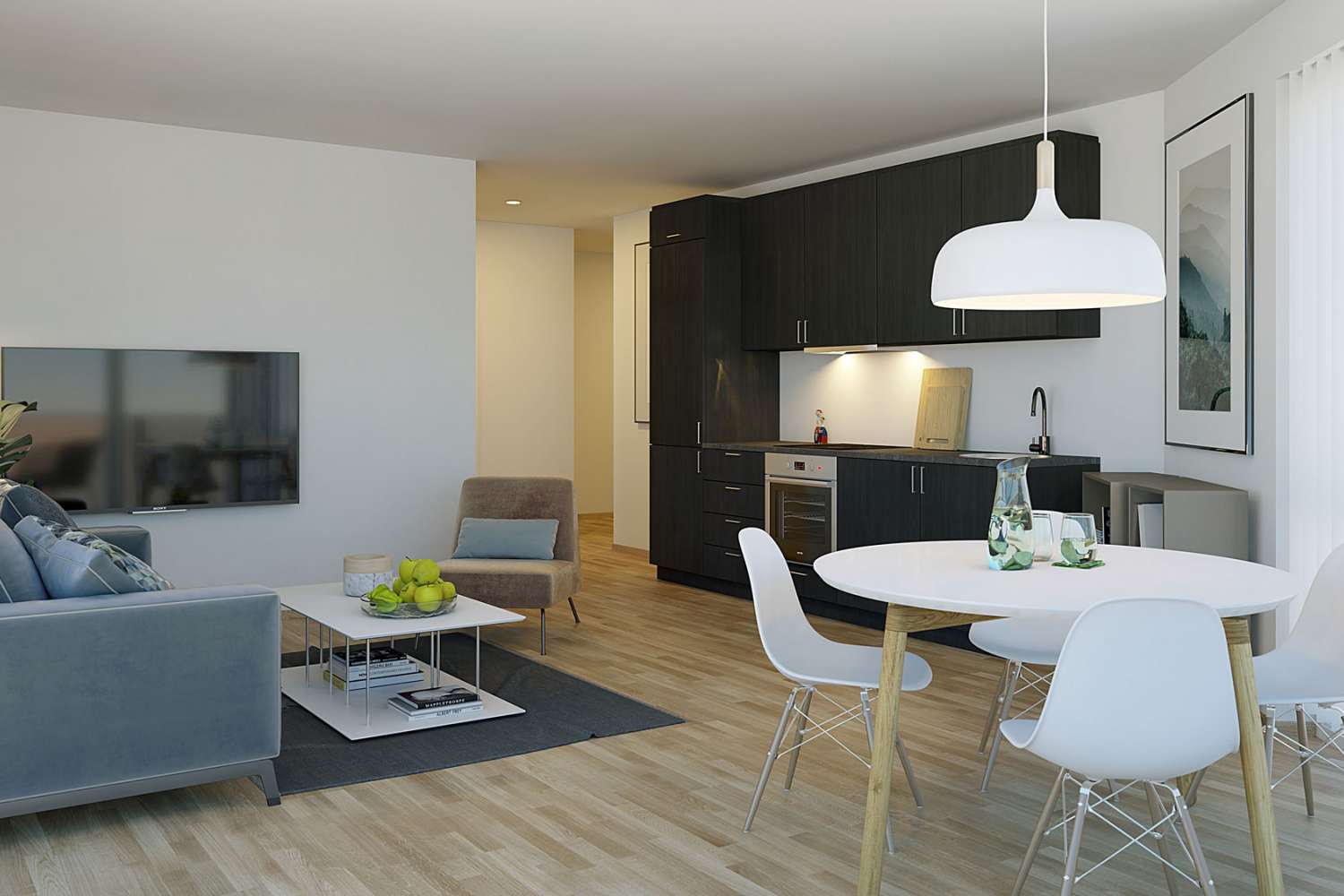 3-roms, 72 m2